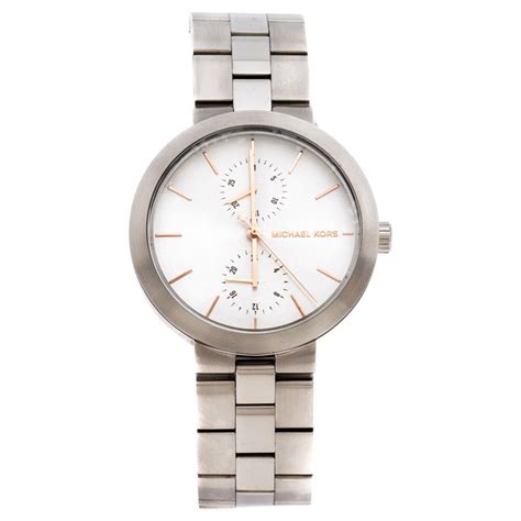 michael kors women watch mk6407|Women's Garner Stainless Steel Silver Dial .